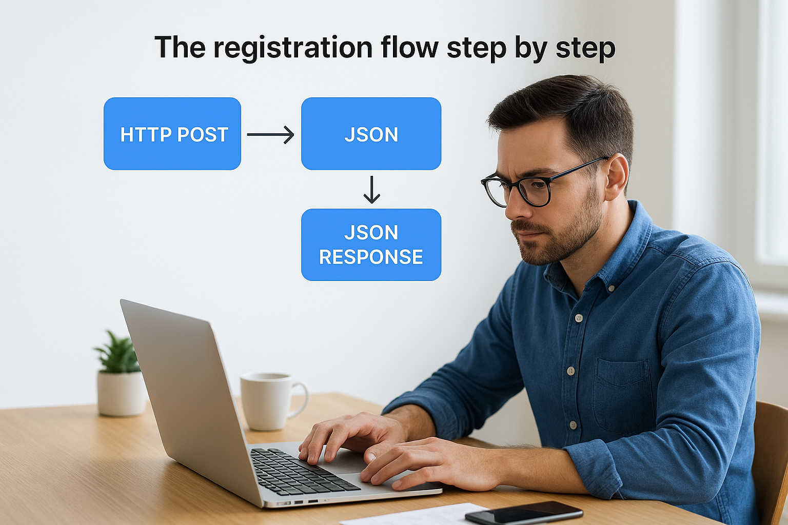 The registration flow step by step