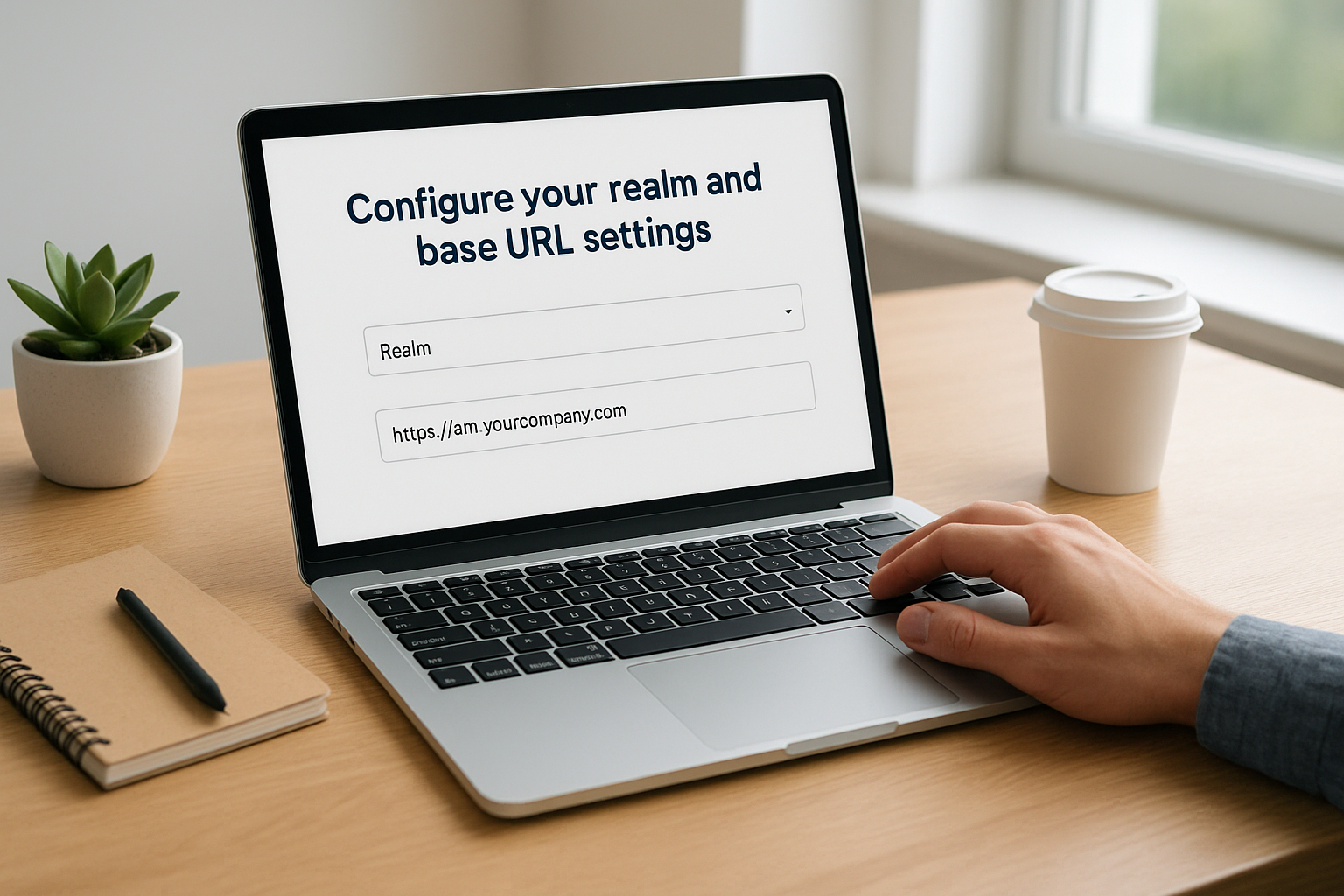 Configure your realm and base URL settings