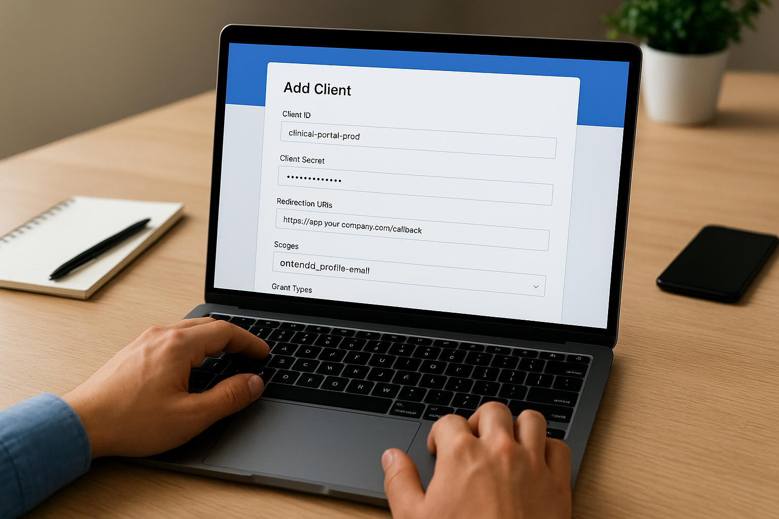 Register an OpenID Connect client in ForgeRock