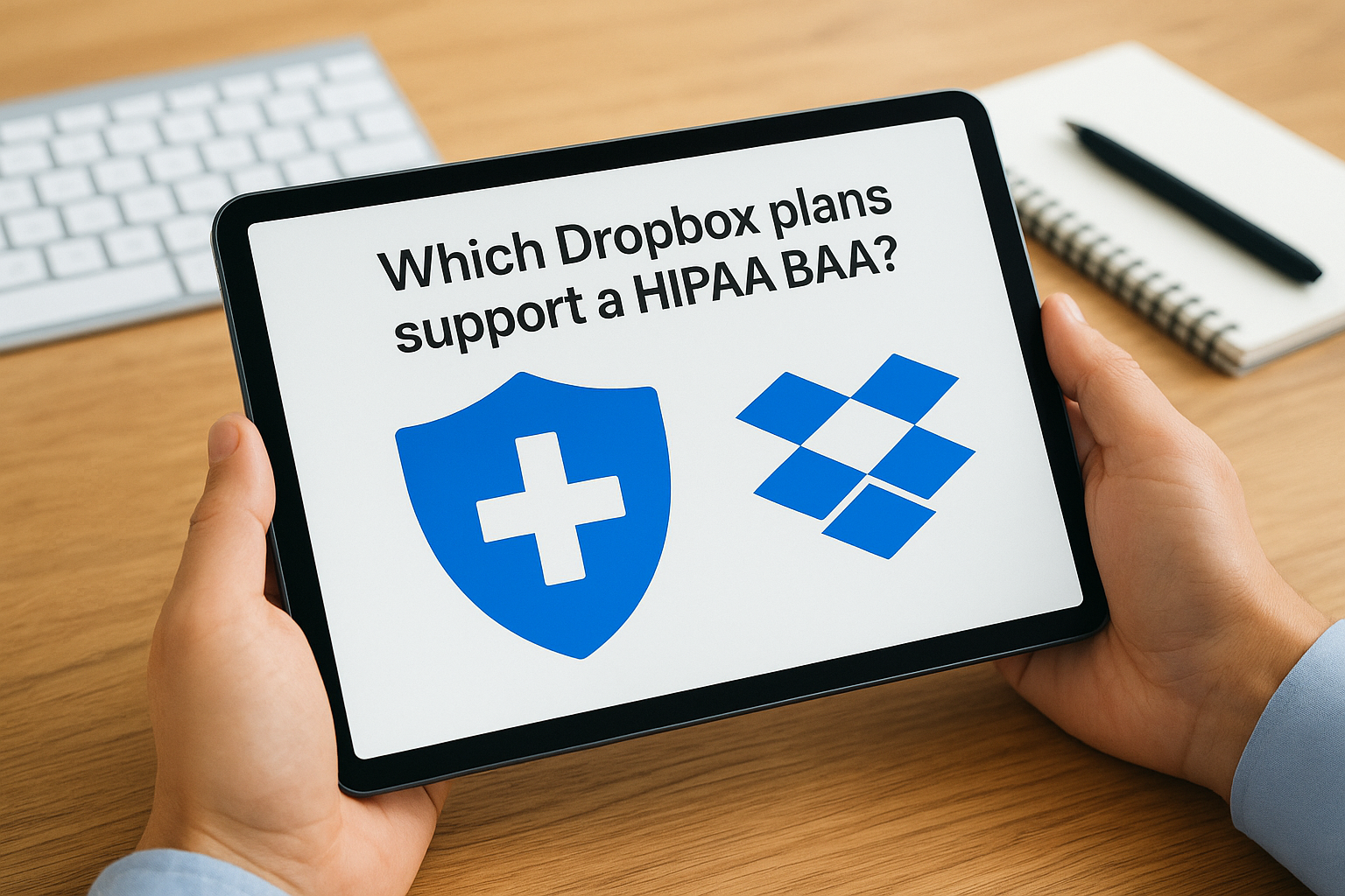 Which Dropbox plans support a HIPAA BAA