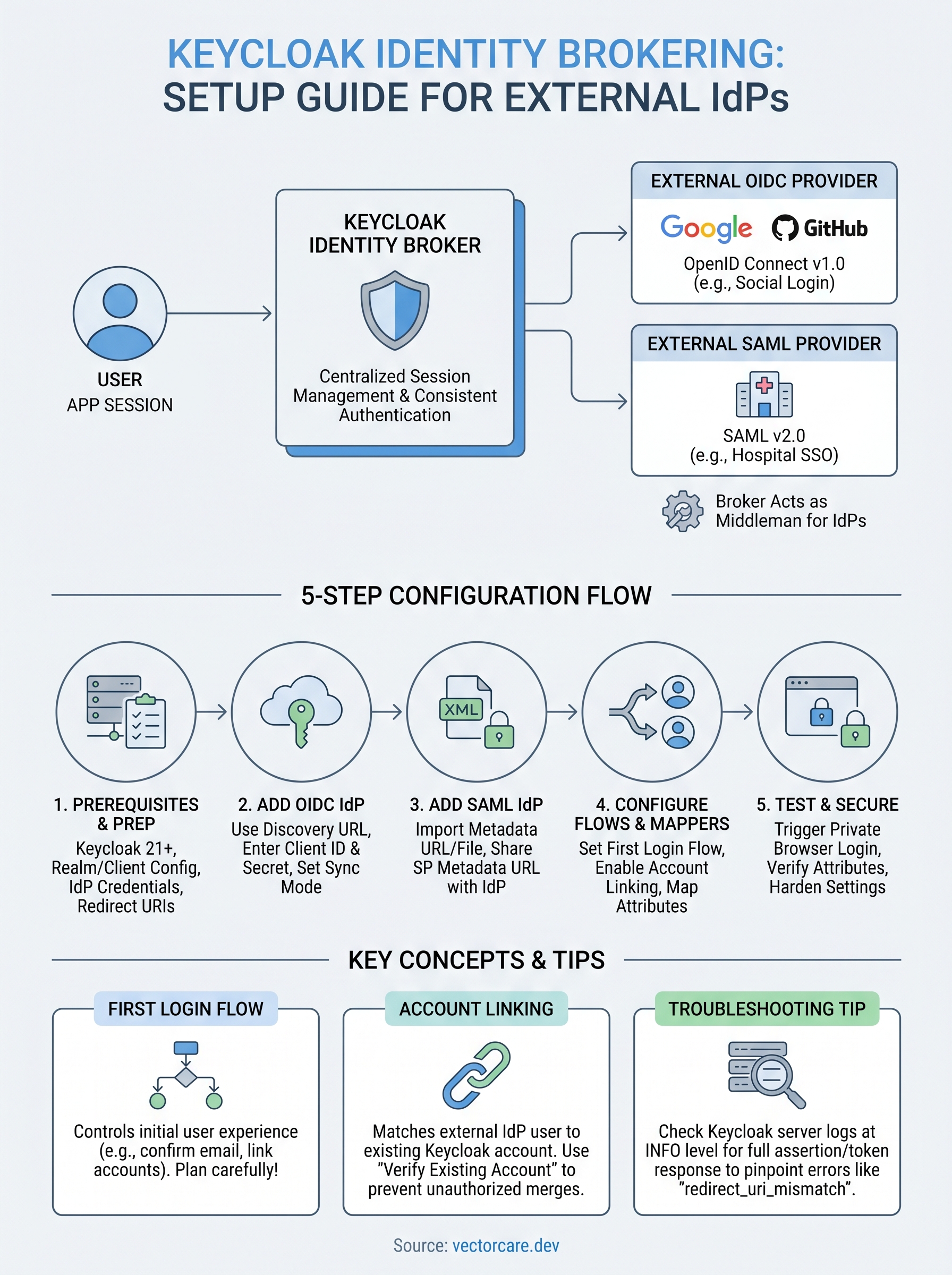 keycloak identity brokering infographic
