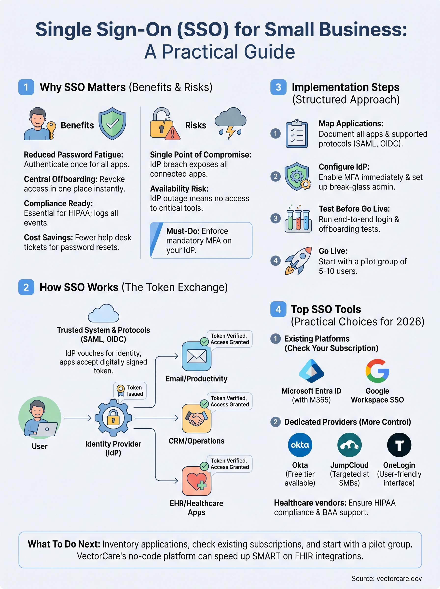 single sign on for small business infographic