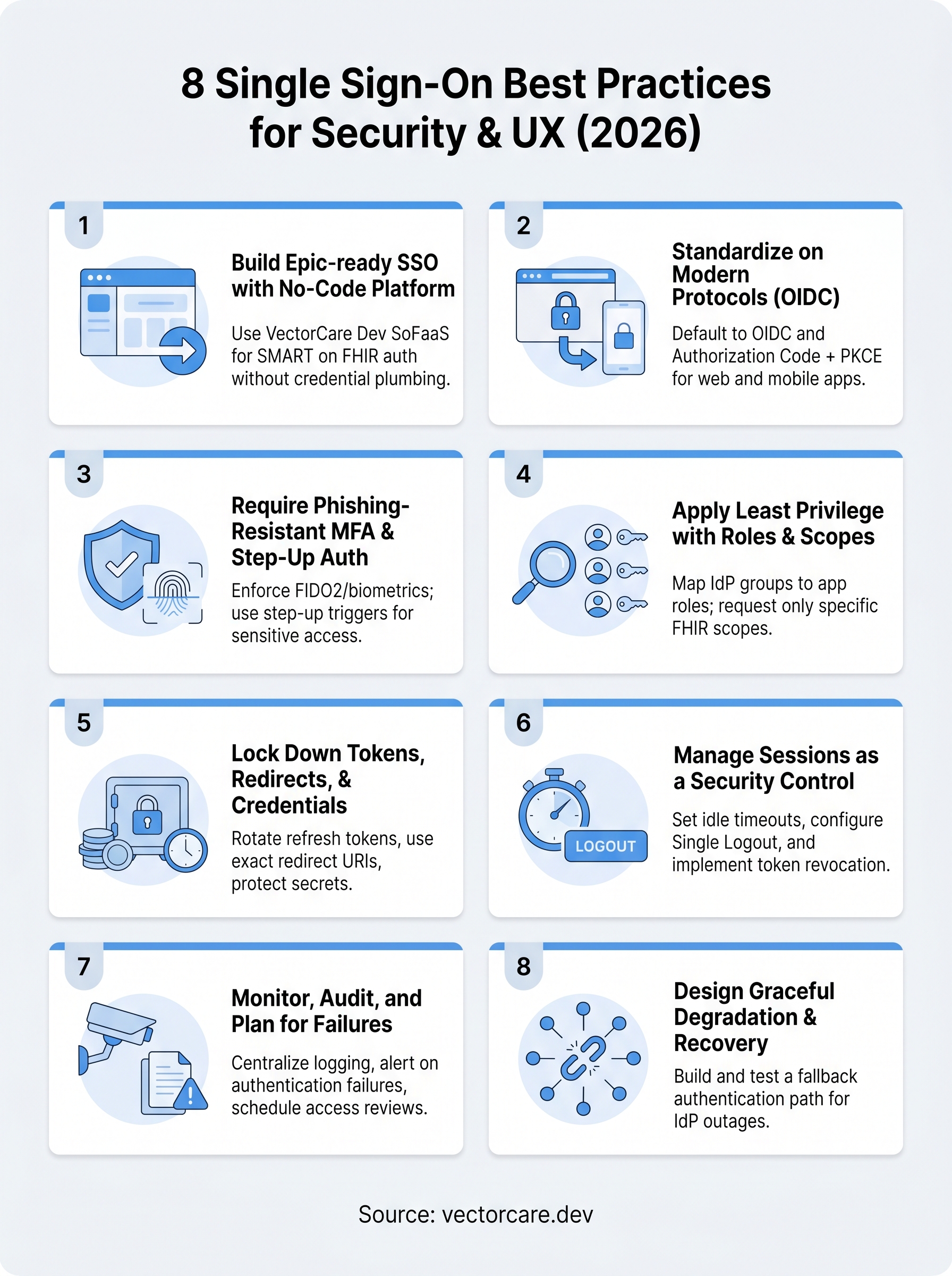 single sign on best practices infographic