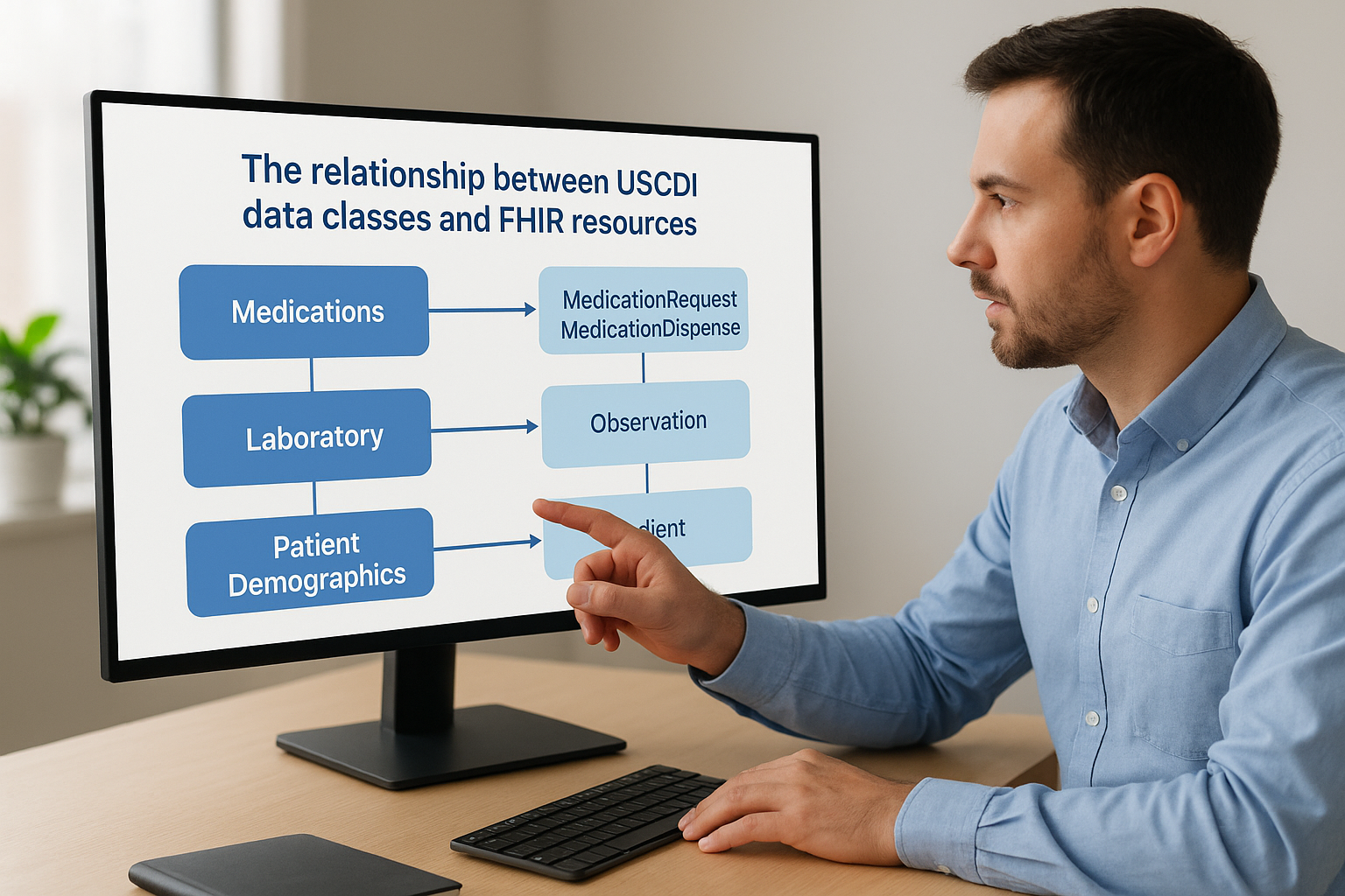 The relationship between USCDI data classes and FHIR resources