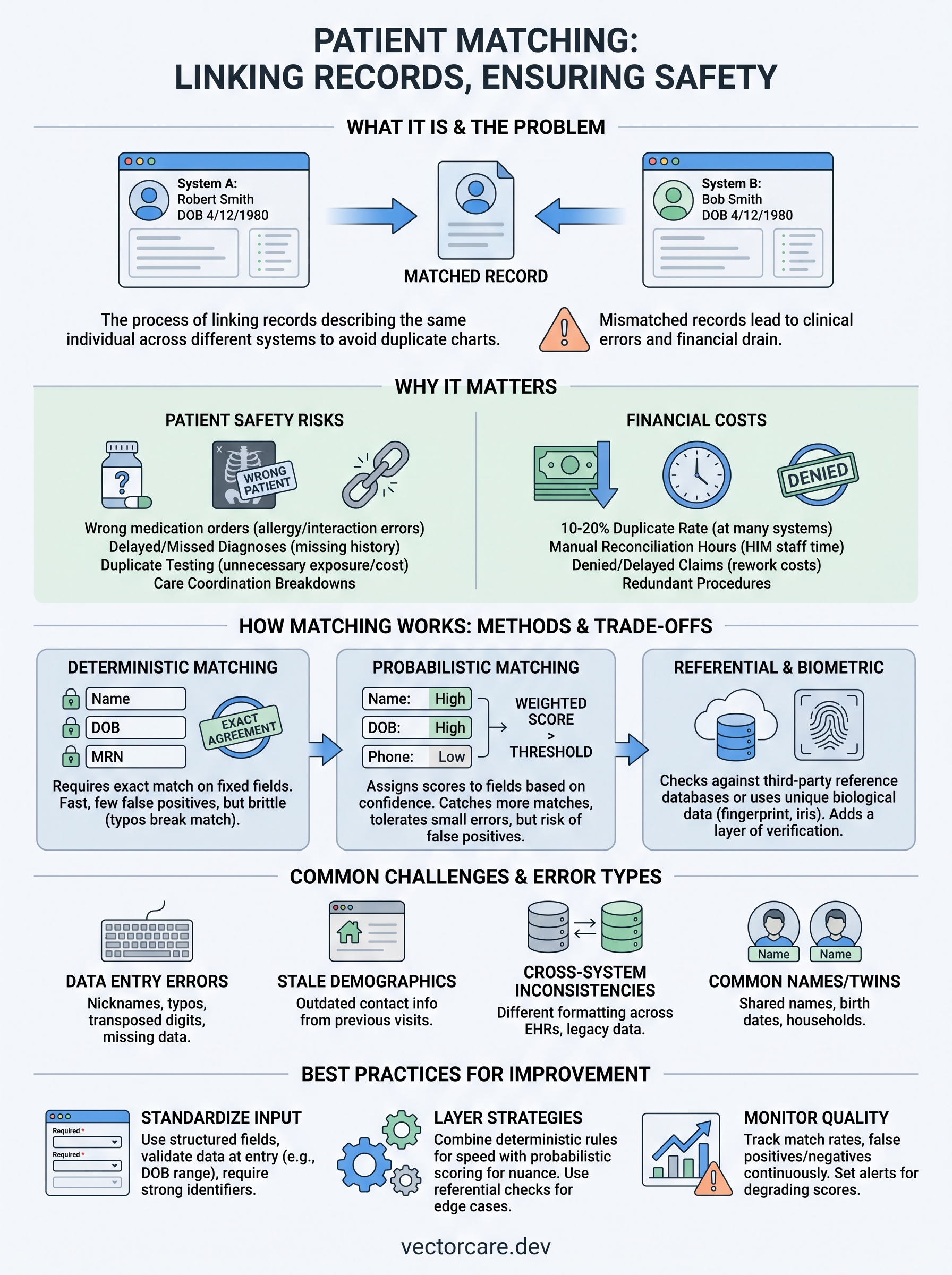 what is patient matching infographic