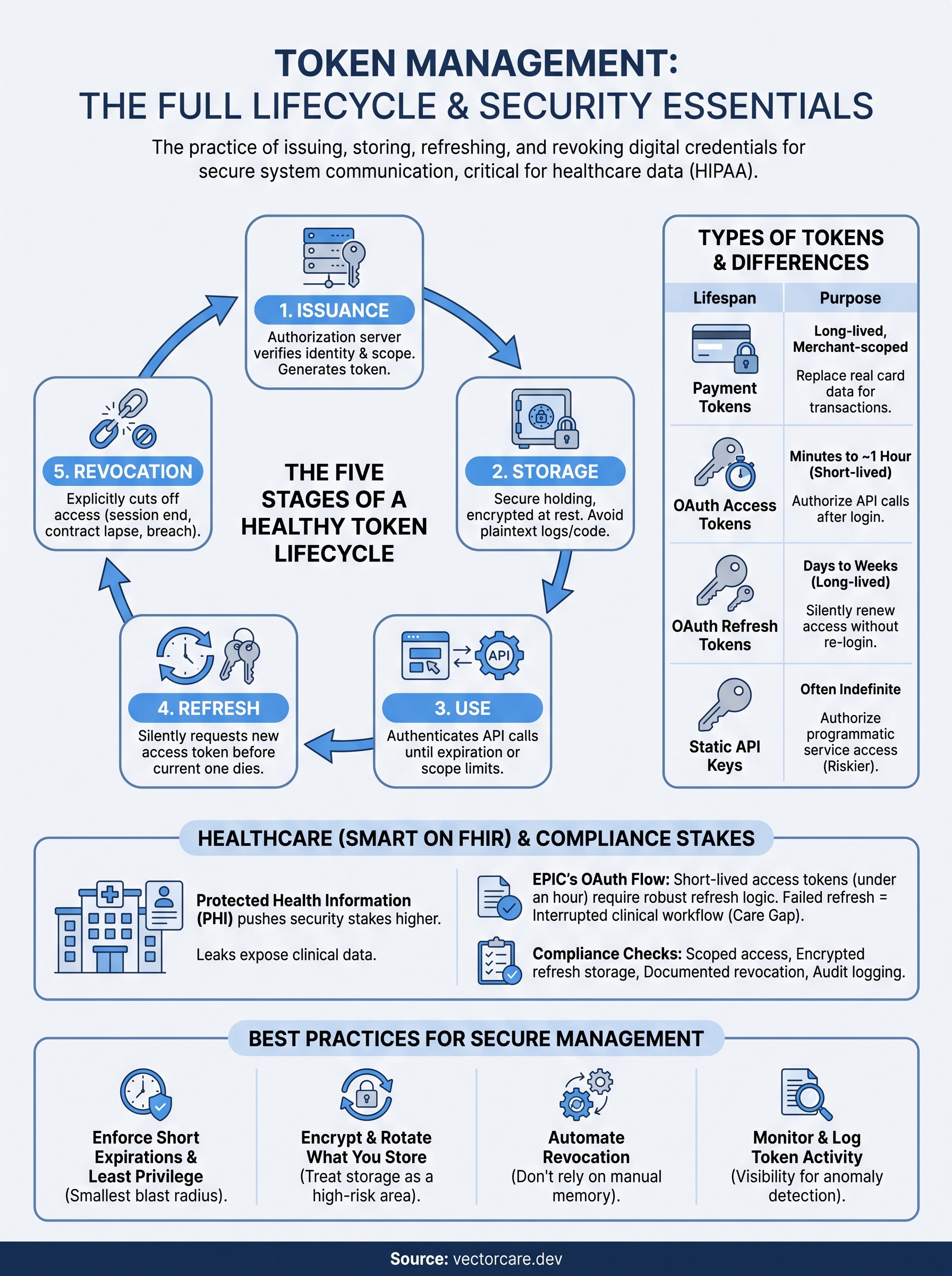 what is token management infographic