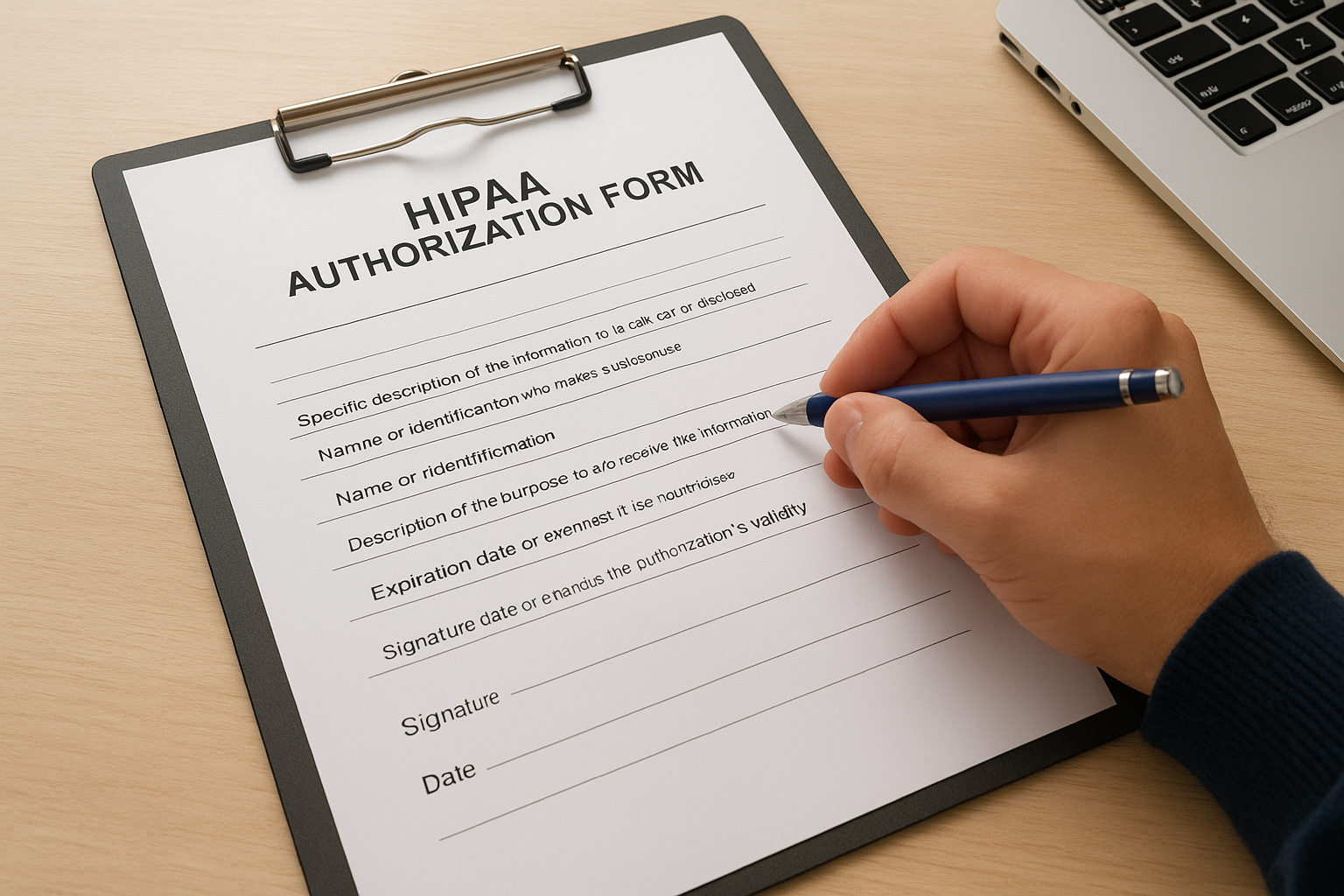 How to create a valid HIPAA authorization form