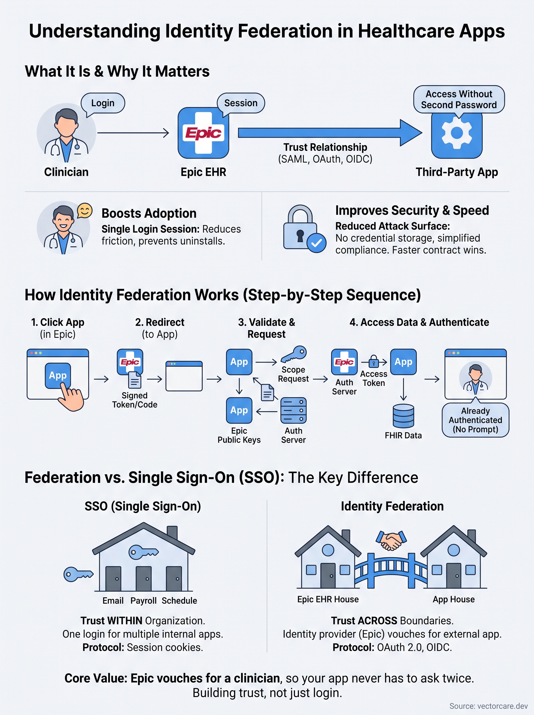 identity federation explained infographic