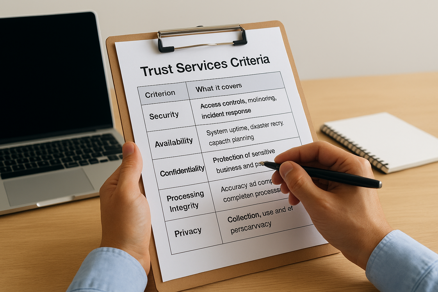 The trust services criteria auditors evaluate