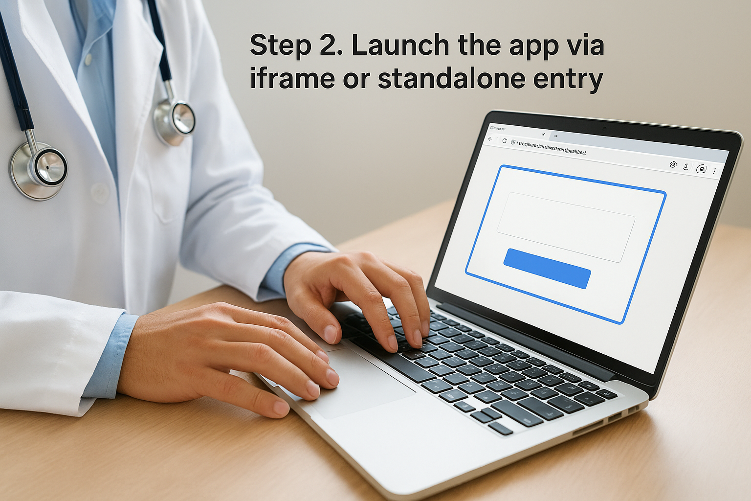Step 2. Launch the app via iframe or standalone entry