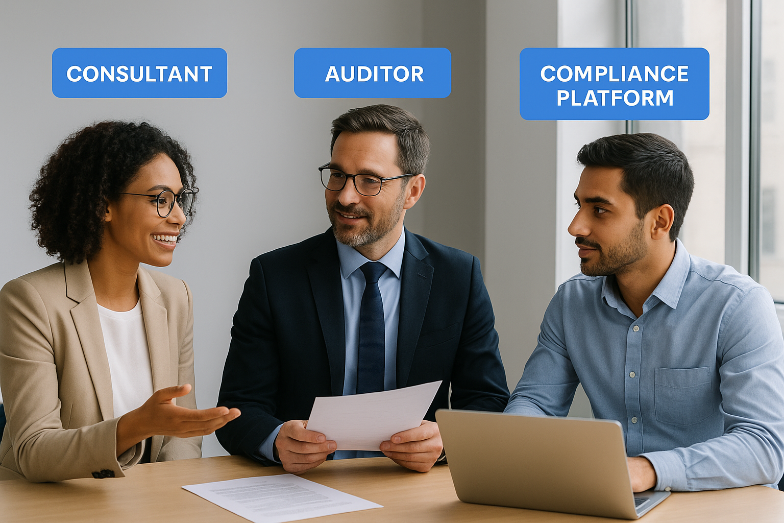 Consultant vs. auditor vs. compliance platform