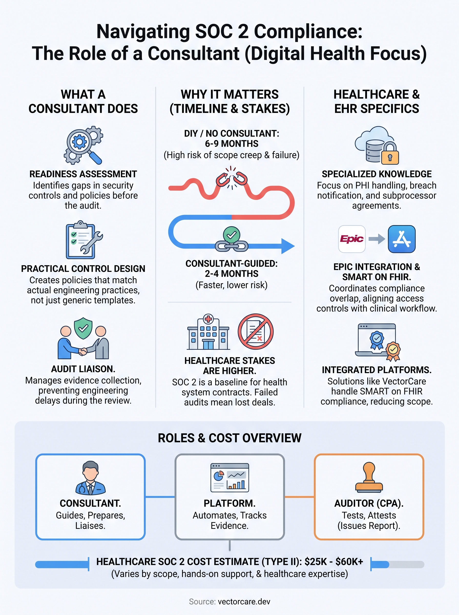 soc 2 compliance consultant infographic