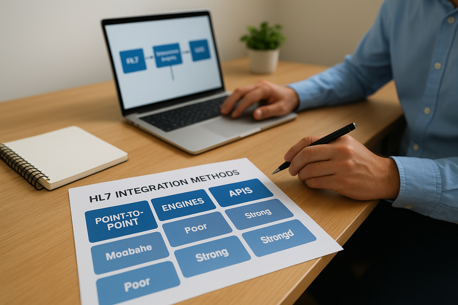 HL7 integration methods: point-to-point, engines, and APIs
