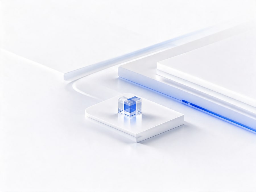 Glass planes lit by a single source