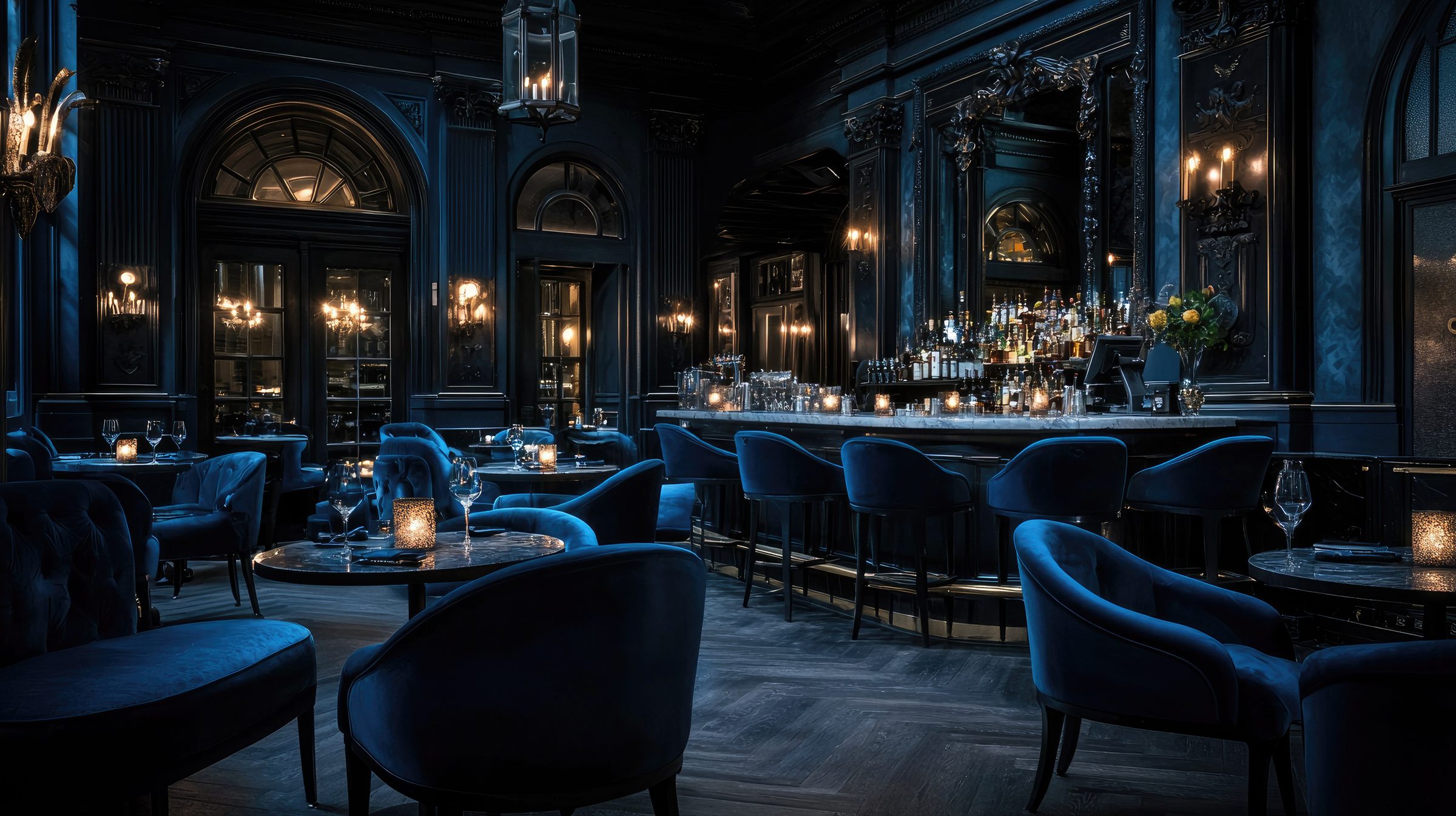 A private dining room set for a candlelit CISO Strategy Salon