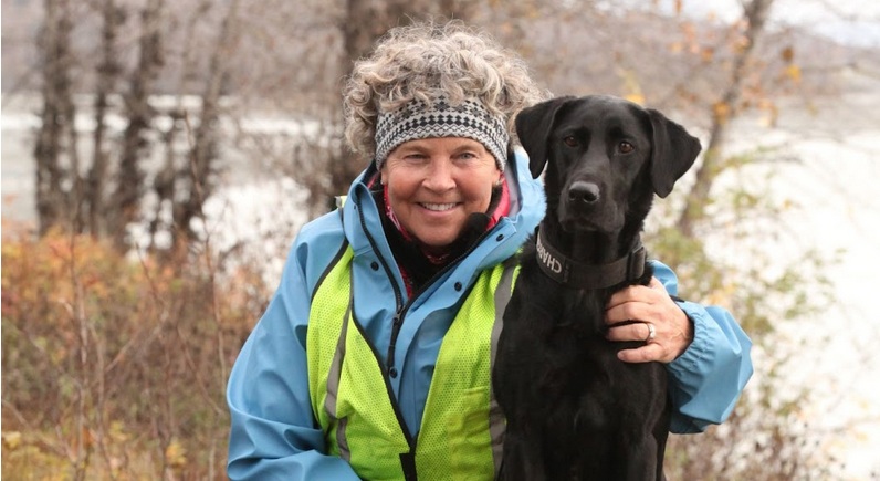Independent parther Janie pictured with her detection dog Charger.