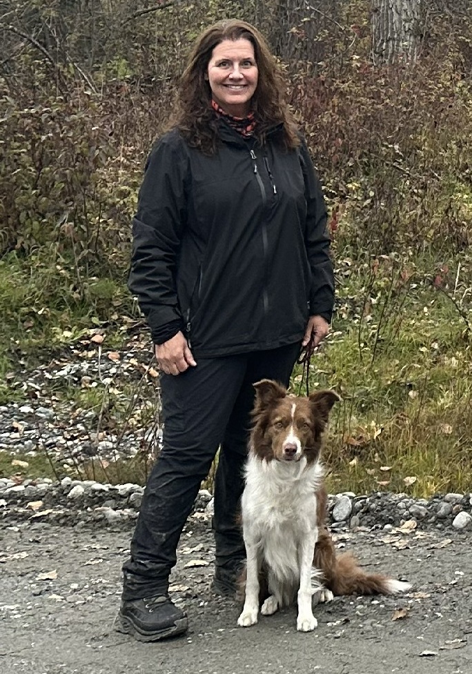 Independent parther Kris pictured with her detection dog Koppar.