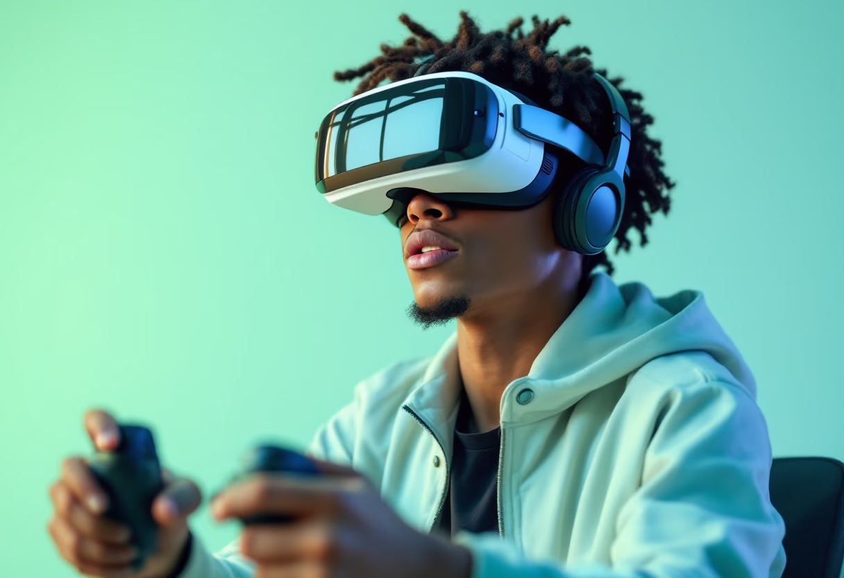 image of ar/vr devices in action for a gaming company