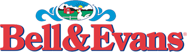 Bell & Evans logo with a red barn, green field, and white chicken above the brand name in red text.