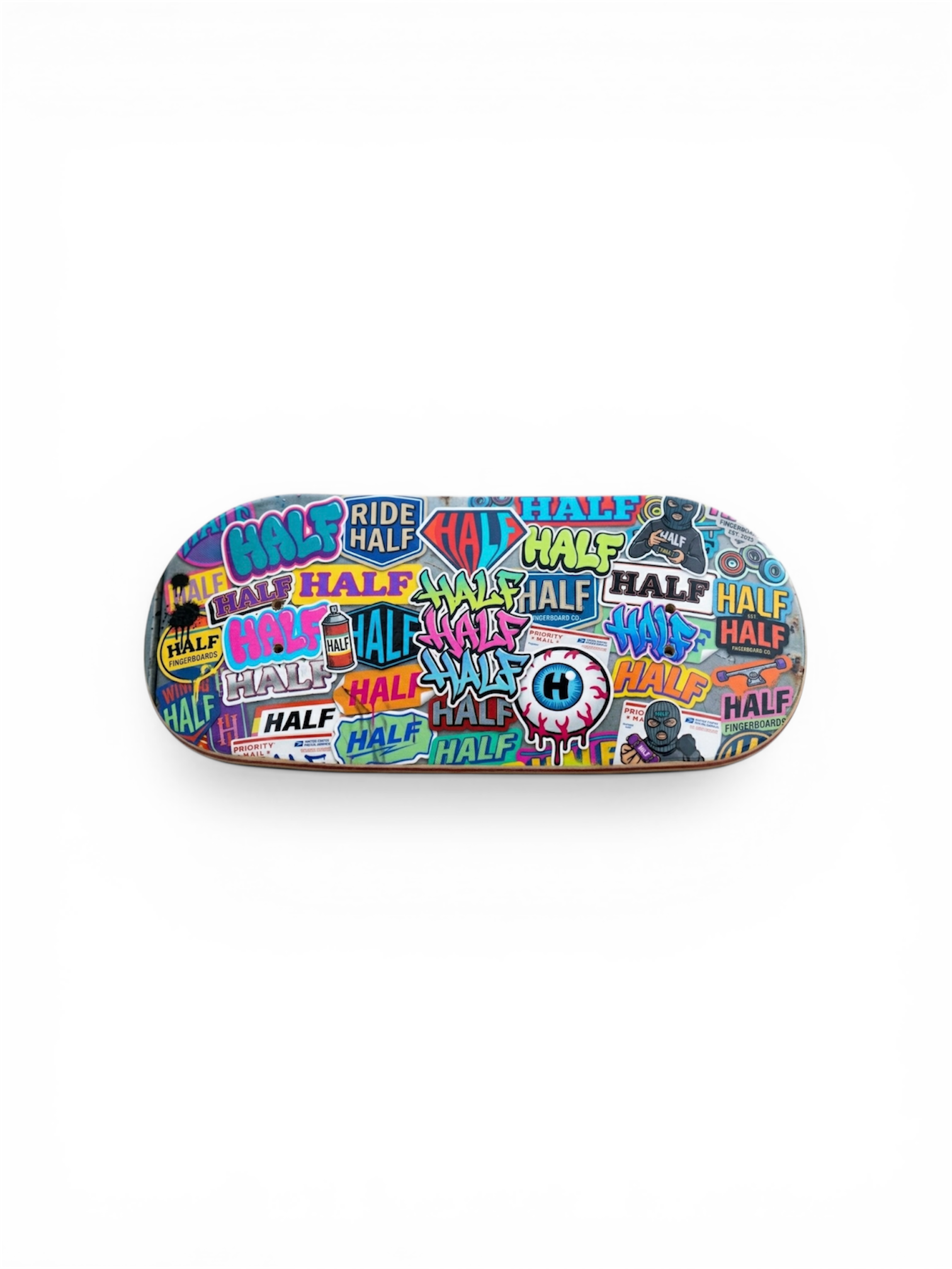 Half Logo Bombs Fingerboard Deck