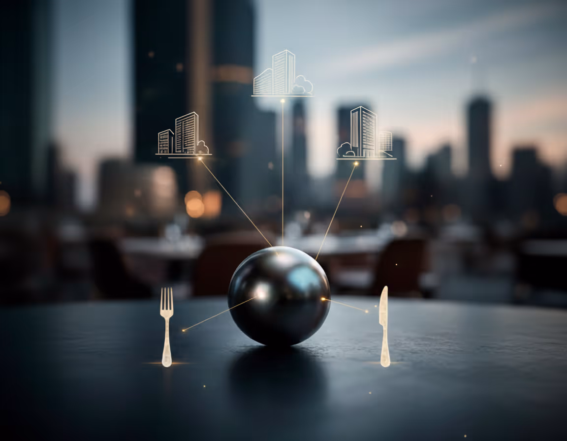 Black Pearl Investments conceptual branding showing interconnected business strategy and growth.