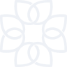 Stylized symmetrical flower icon with four petals and a central square.