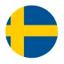 Flag of Sweden with a blue background and yellow Nordic cross.