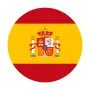 Flag of Spain with red and yellow horizontal stripes and the national coat of arms on the left.