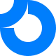 Blue circular logo composed of interconnected segments forming a stylized letter H.