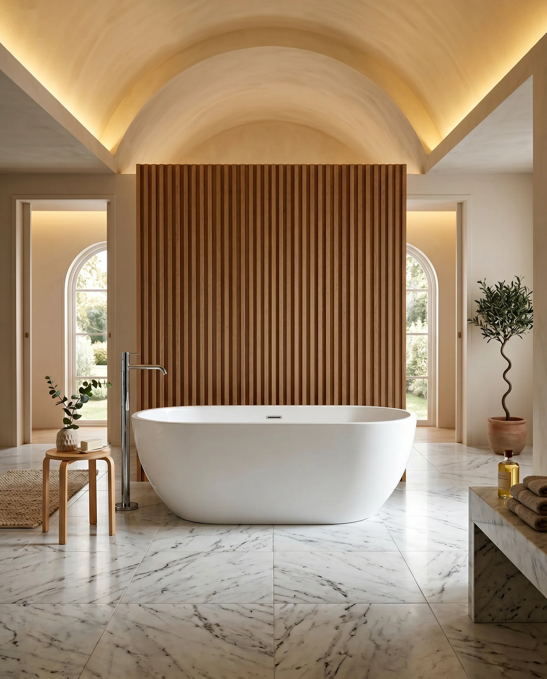 Forme bath — wide-angle view in a luxury bathroom