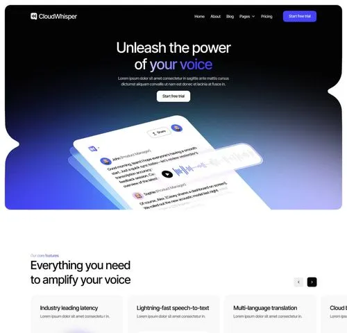Home V3 Page - CloudWhisper - Webflow Template | BRIX Templates