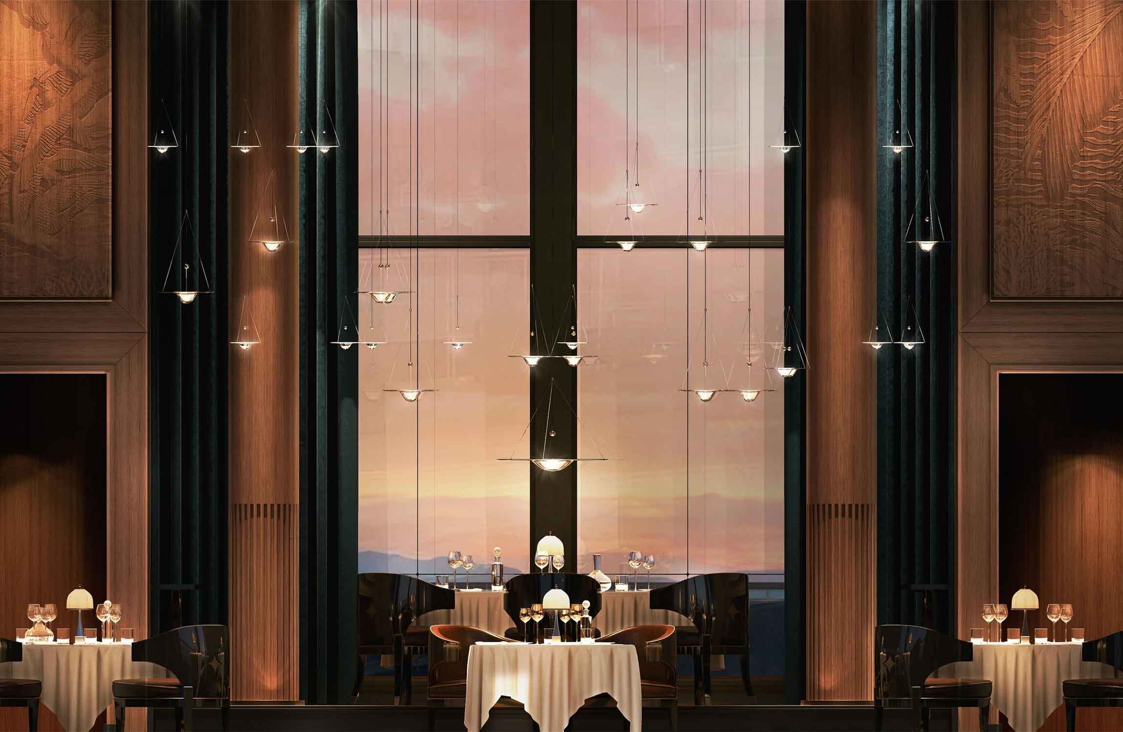 Orient Express Corinthian luxury yacht fine dining restaurant interior