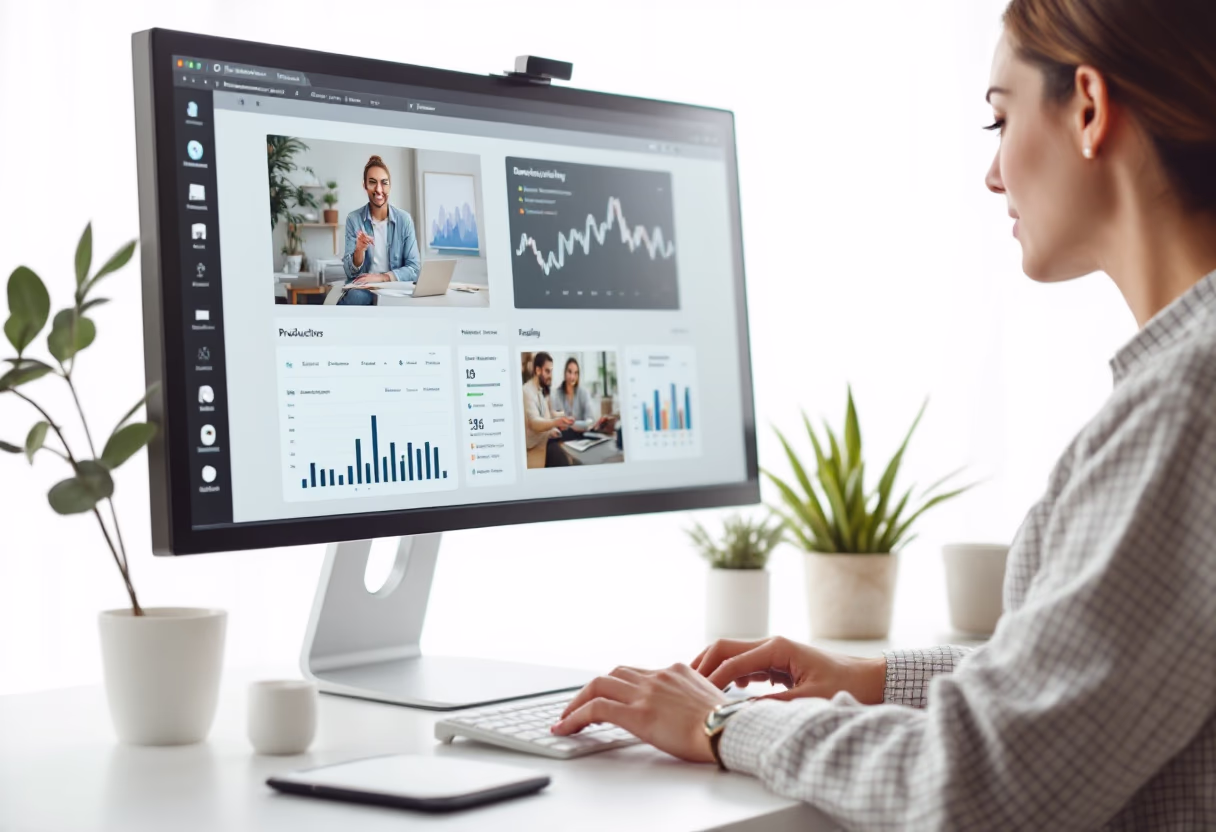 image of an individual using productivity software