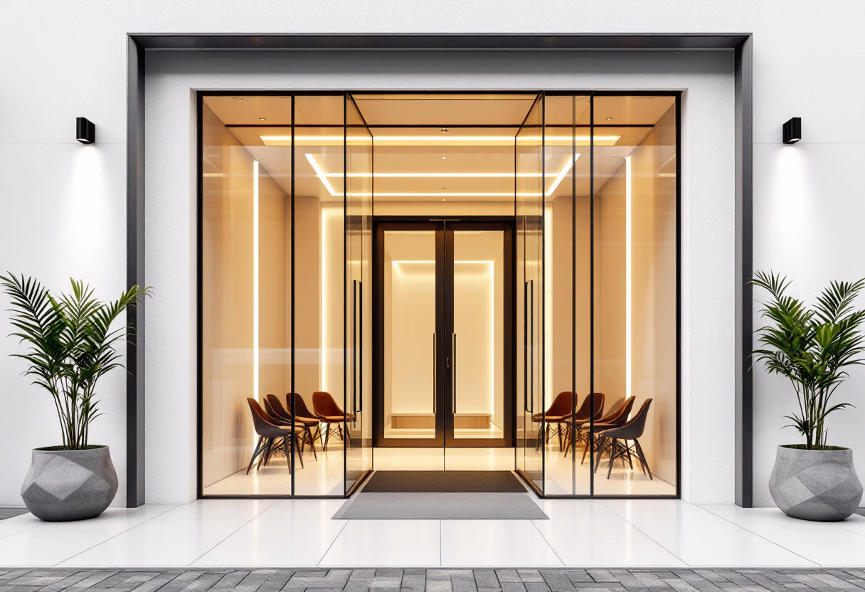 image of studio exterior (photography) (for a music studio)