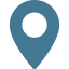 Blue map location pin icon.
