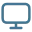 Blue computer monitor icon with a stand.