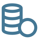 Icon of a stack of coins with one coin leaning against it.