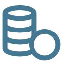 Icon of a stack of coins with one coin leaning against it.