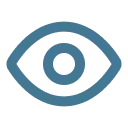 Blue eye icon with a circular pupil in the center.