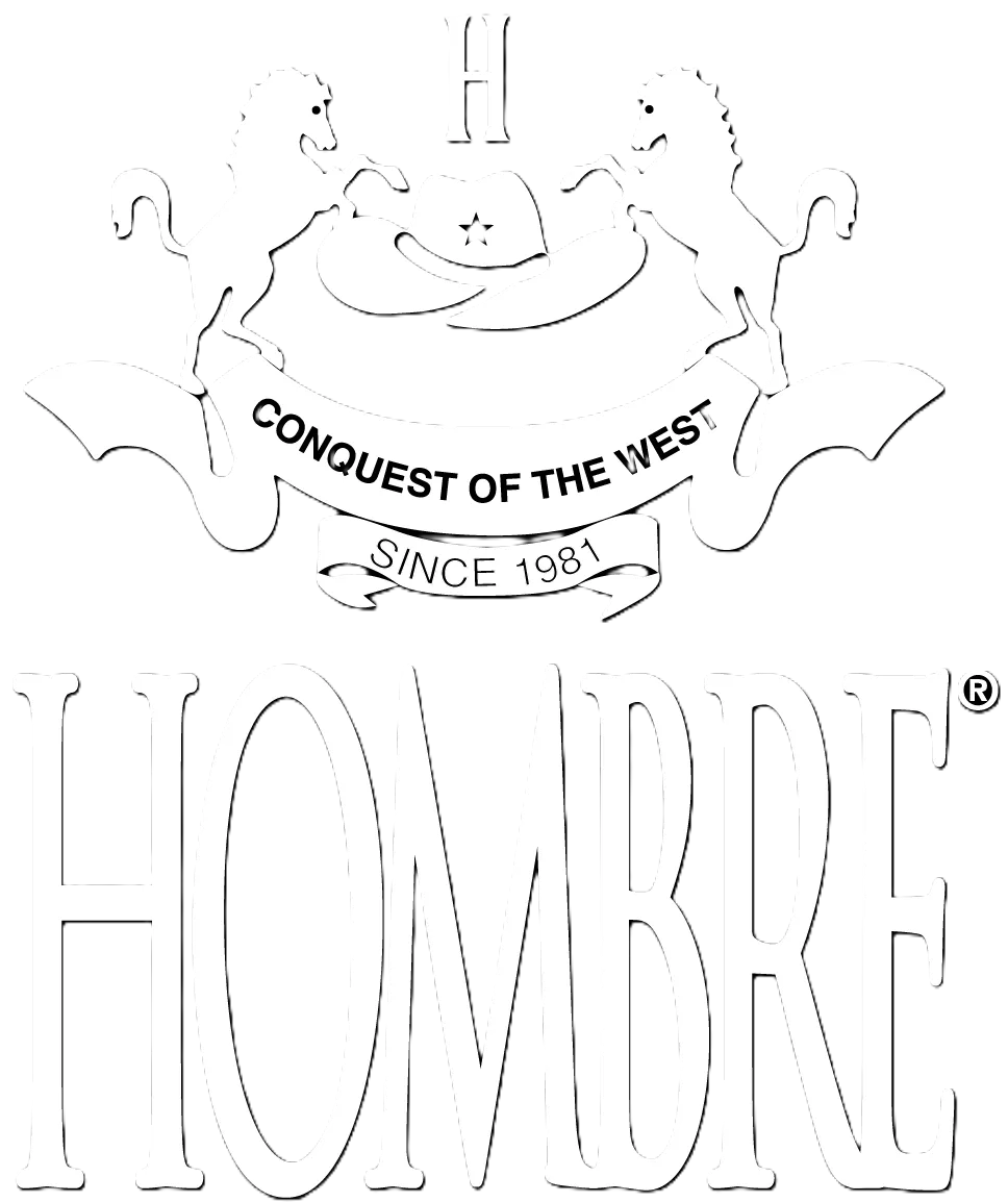 Complete Hombre Logo in black and white 