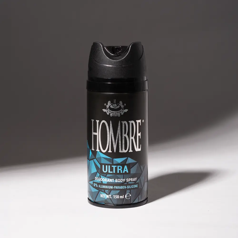 HOMBRE® Caliber aluminum-free shaving foam for men 200ml — studio shot on transparent background