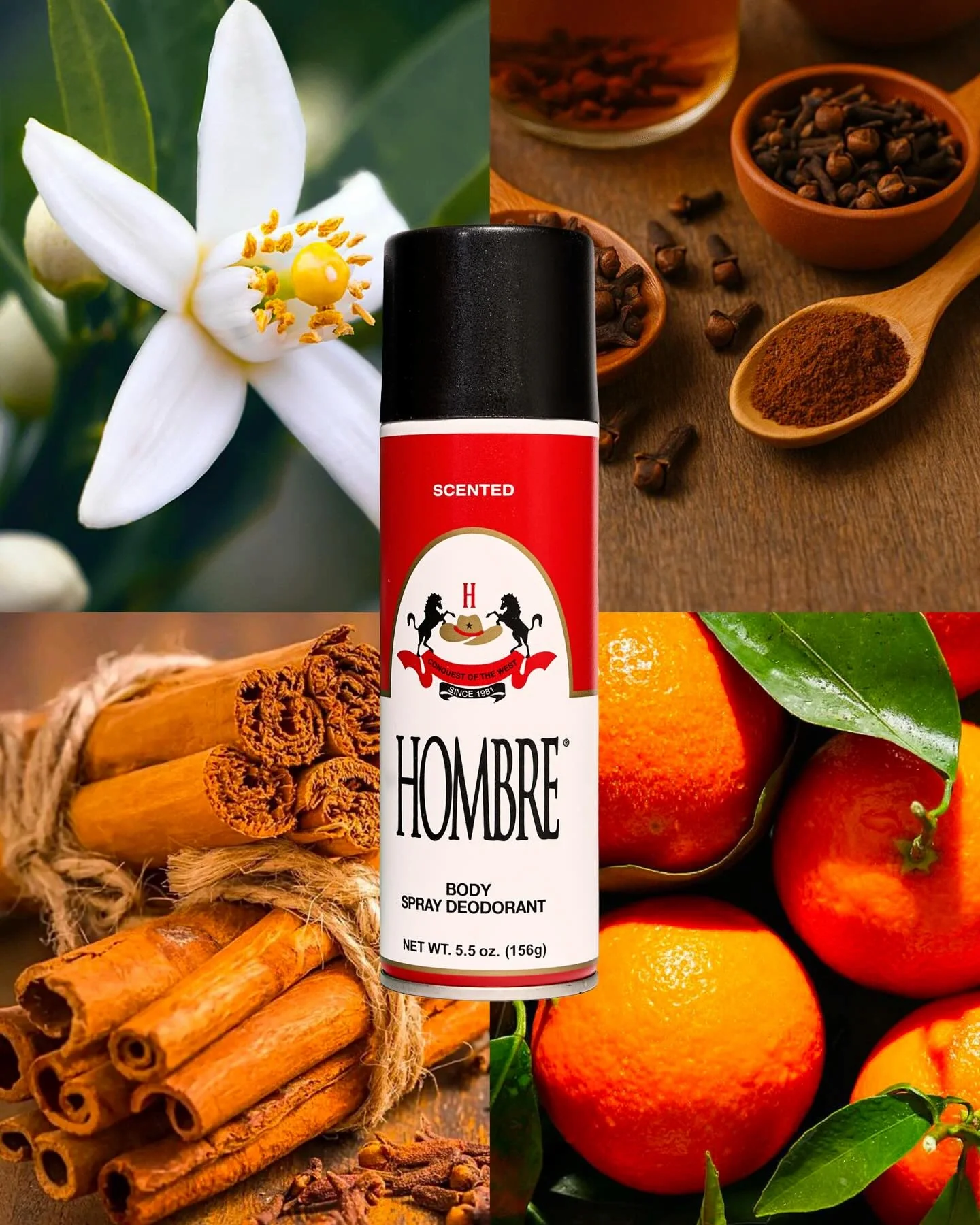 HOMBRE® Red Body Spray for Men