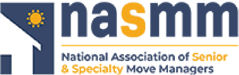Logo of the National Association of Senior & Specialty Move Managers with an icon of a house and a sun.