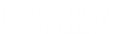 Logo with the words Pathway Market in white text on a black background.