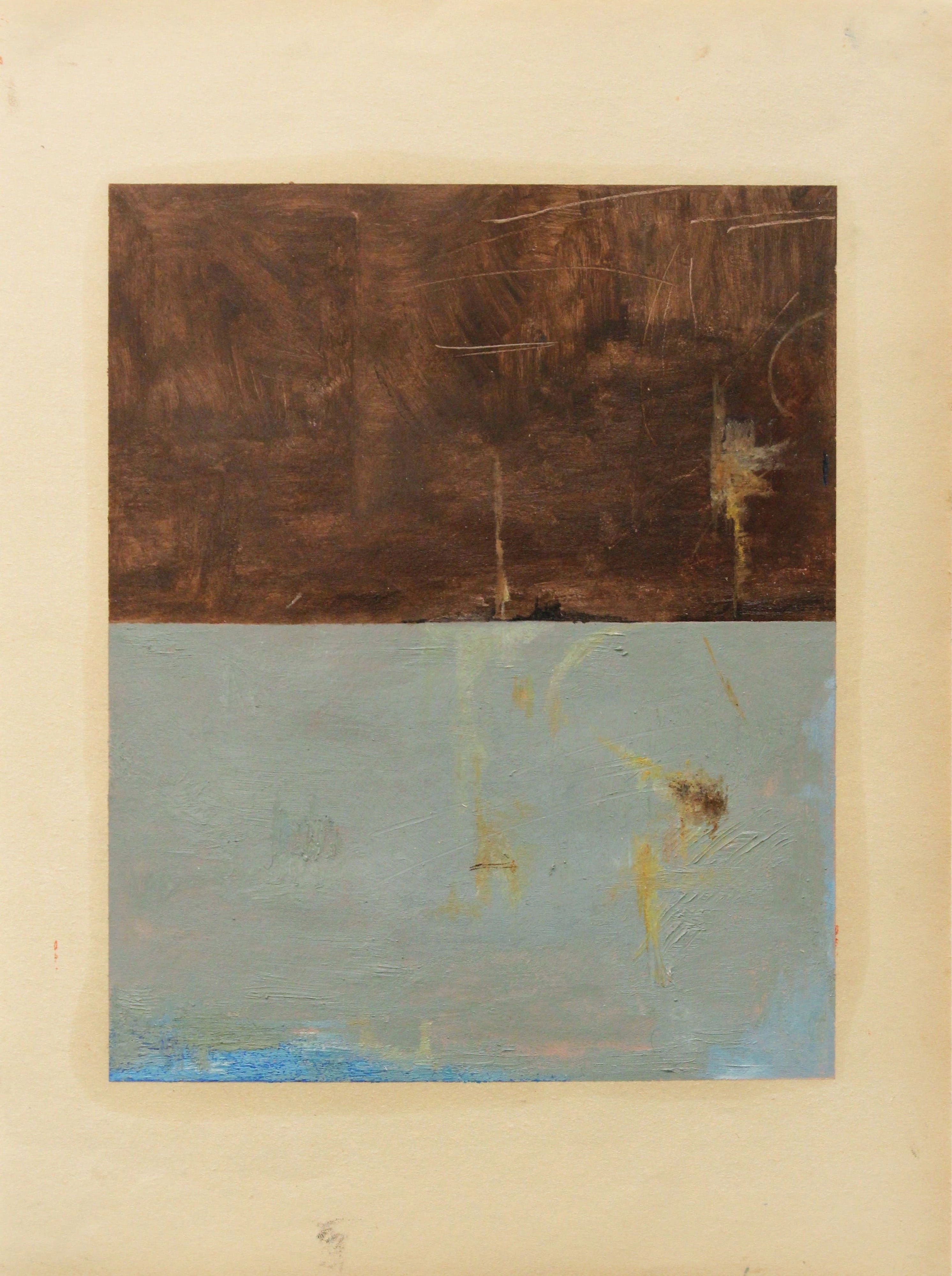 Oil on vintage paper