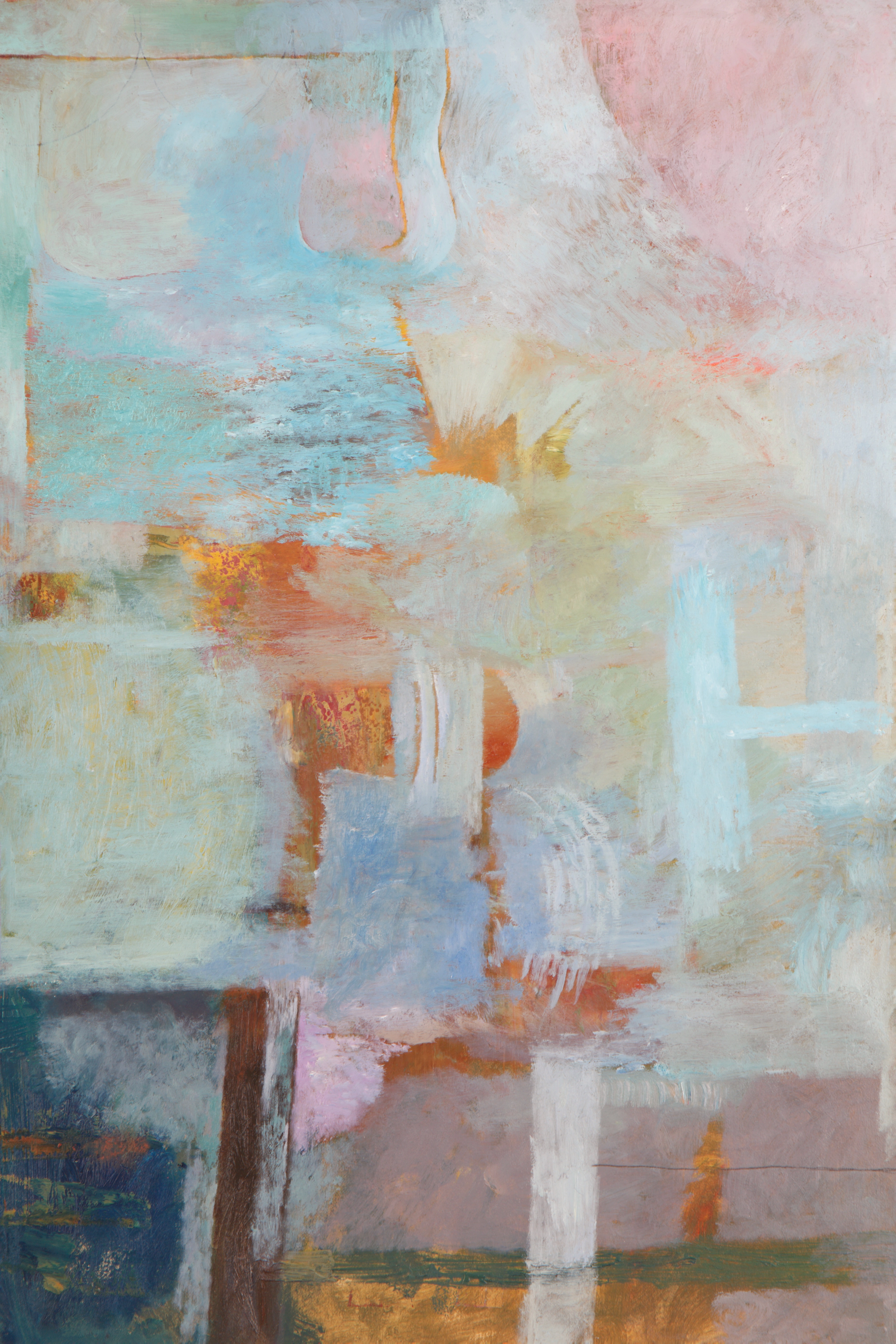 Oil on vintage paper