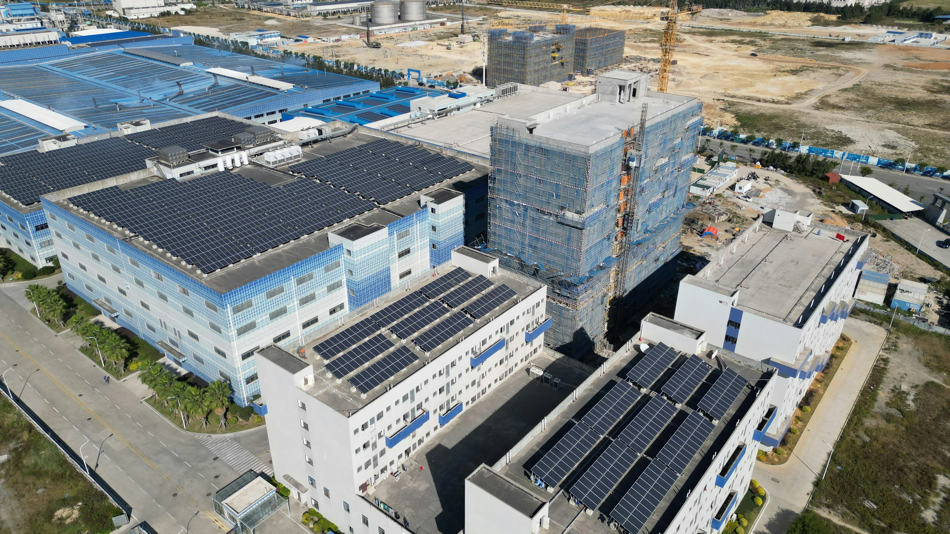 Close-up of photovoltaic solar panel cells