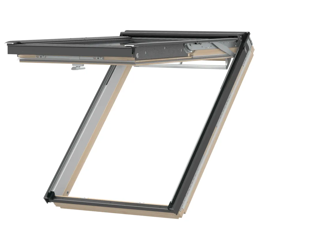 Model dřevěného výklopně-kyvného střešního okna VELUX. Produkt značky VELUX v nabídce firmy.