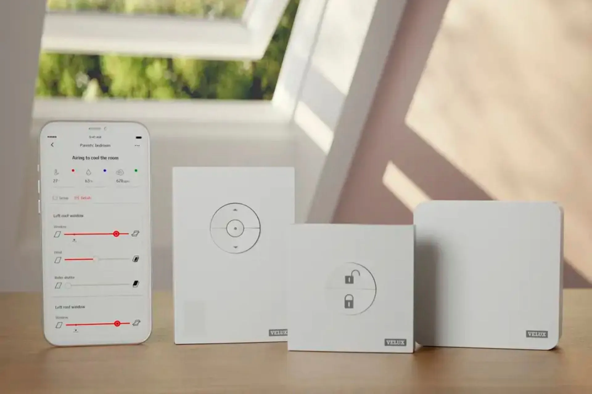 Systém VELUX Active with Netatmo pro chytrou domácnost. Součást podkrovní rekonstrukce.