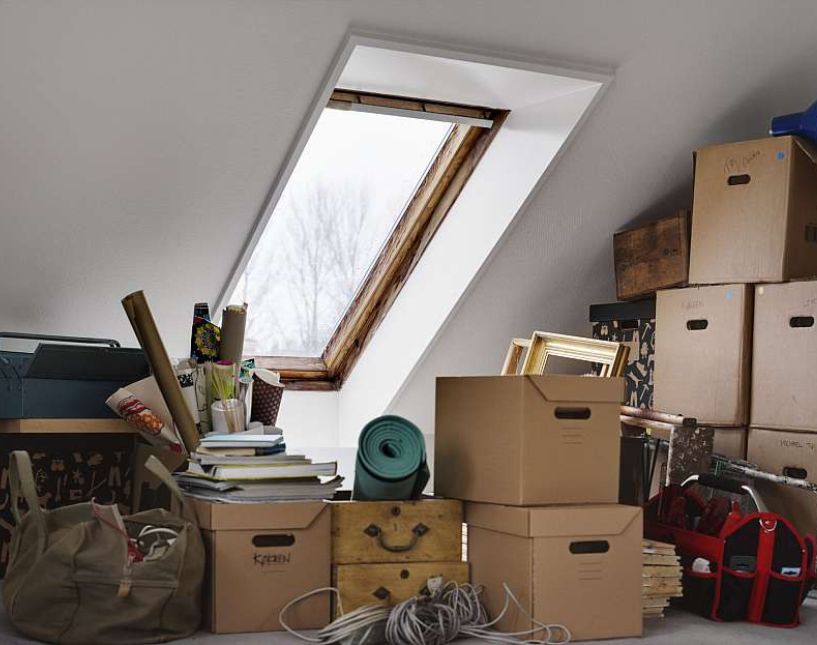 Staré opotřebované střešní okno VELUX před výměnou. Instalace prováděná proškoleným technikem.